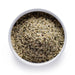 Dolce Superfoods organic hemp seeds in white bowl on white background