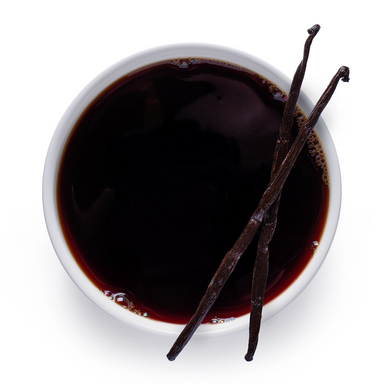 Dolce Superfoods organic pure vanilla extract on white background