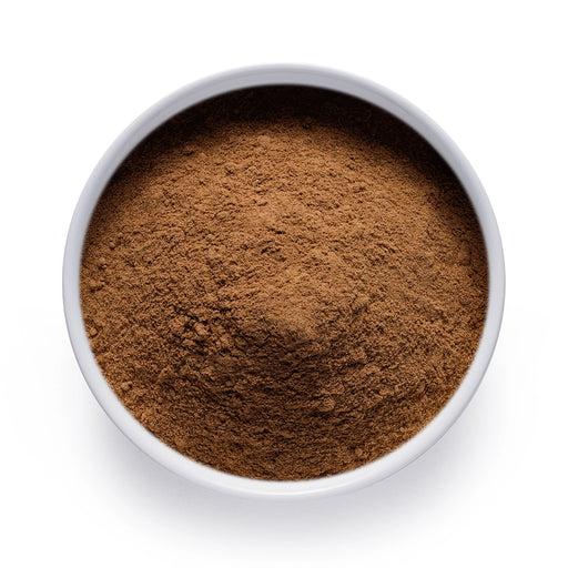 Bulk organic camu camu powder in a white ceramic bowl, wholesale superfood ingredient by Dolce Superfoods