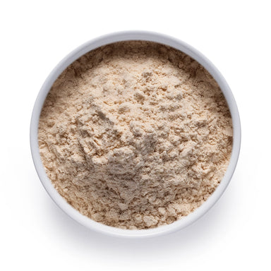 Bulk organic pea protein powder in a white ceramic bowl, wholesale superfood ingredient by Dolce Superfoods
