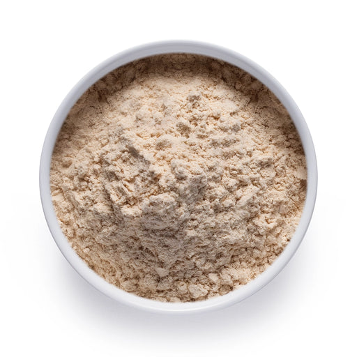 Bulk organic pea protein powder in a white ceramic bowl, wholesale superfood ingredient by Dolce Superfoods
